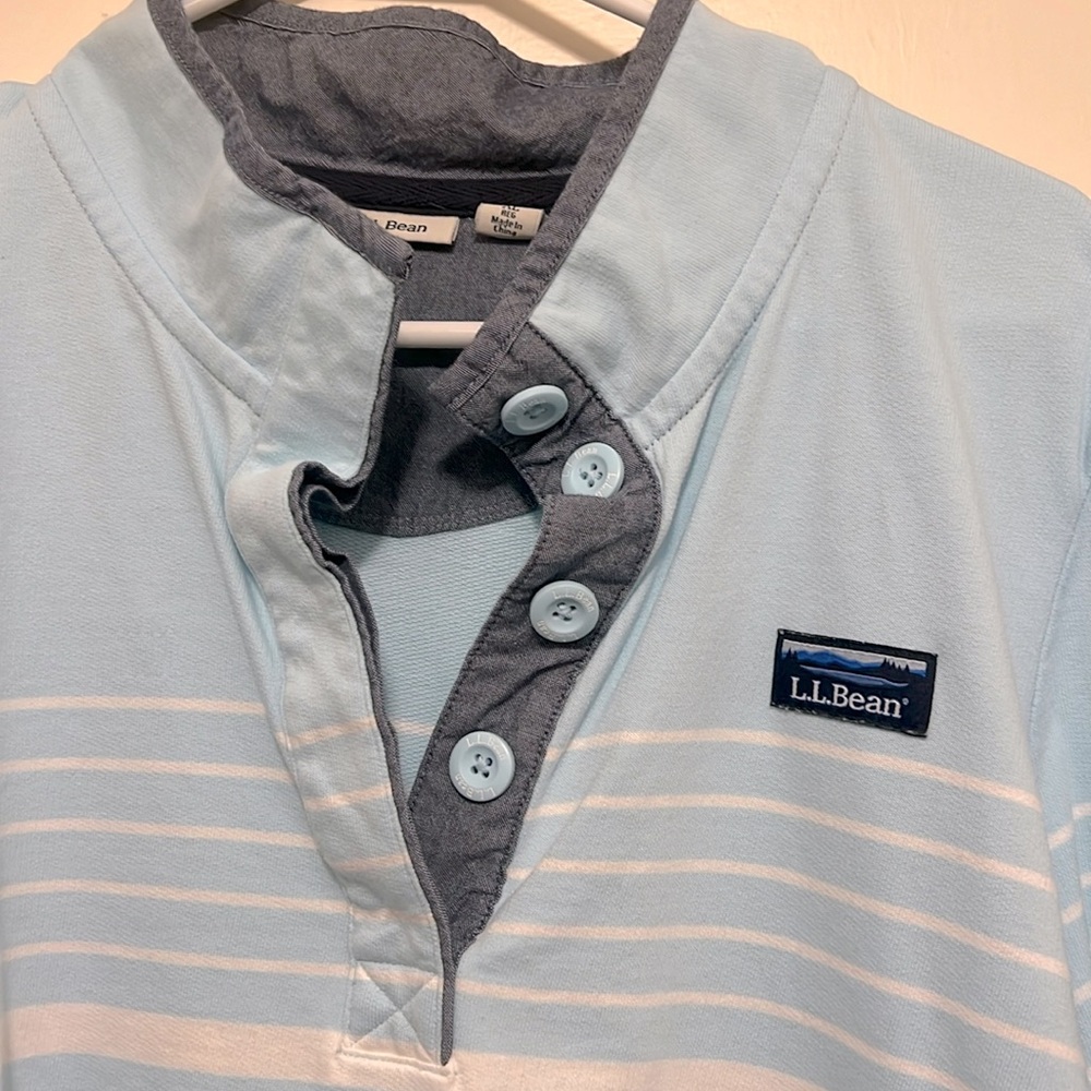 LL Bean quarter button sweater shirt